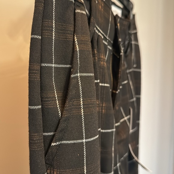 Vanilla star slouchy trousers black brown plaid NWT 7/28 - Picture 7 of 13